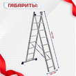 Лестница двухсекционная Alumet Ал 5208 - stroymarket66.ru - Новосибирск