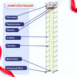 Вышка-тура  ВСП 2.0х2.0, Н-17.2м - stroymarket66.ru - Новосибирск