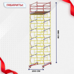 Вышка-тура  ВСП 2.0х2.0, Н-8.8м - stroymarket66.ru - Новосибирск