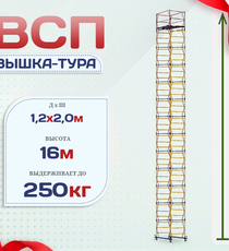 Вышка-тура  ВСП 1.2х2.0, Н-16.0м - stroymarket66.ru - Новосибирск