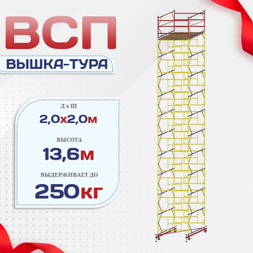 Вышка-тура  ВСП 2.0х2.0, Н-13.6м - stroymarket66.ru - Новосибирск